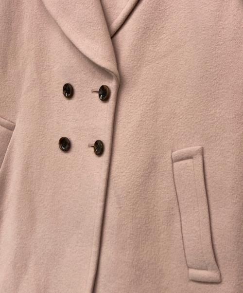 LANVIN en Bleu（ランバンオンブルー）LANVIN en Bleu (ランバンオンブルー) ビッグカラーチェスターコート ピンク サイズ:38の古着・服飾アイテム