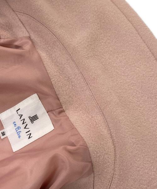LANVIN en Bleu（ランバンオンブルー）LANVIN en Bleu (ランバンオンブルー) ビッグカラーチェスターコート ピンク サイズ:38の古着・服飾アイテム