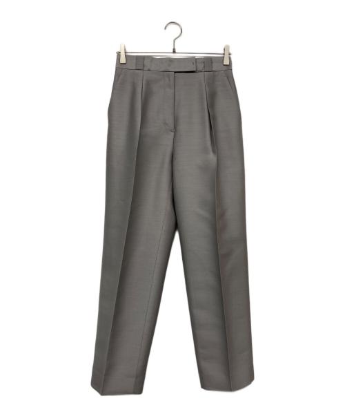 ebure（エブール）ebure (エブール) シルクウールスラックス グレー サイズ:36の古着・服飾アイテム