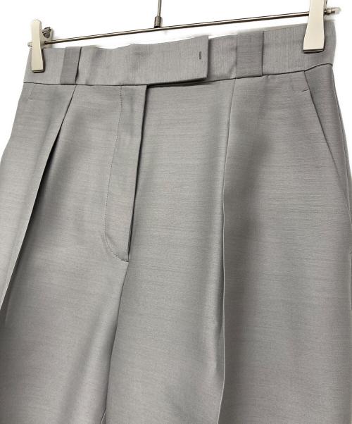 ebure（エブール）ebure (エブール) シルクウールスラックス グレー サイズ:36の古着・服飾アイテム