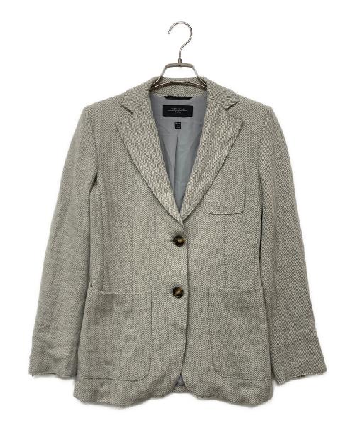 WEEKEND Max Mara（ウィークエンド マックスマーラ）Weekend Max Mara (ウィークエンド マックスマーラ) ヘリンボーンテーラードジャケット グレー サイズ:38の古着・服飾アイテム