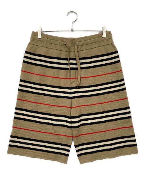 BURBERRY LONDON（バーバリーロンドン）BURBERRY LONDON (バーバリーロンドン) Kenton Striped Knit Shorts/ニットショーツ ベージュ サイズ:Mの古着・服飾アイテム