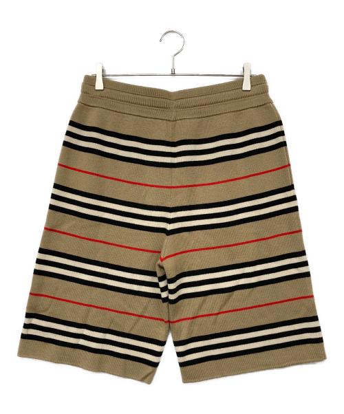 BURBERRY LONDON（バーバリーロンドン）BURBERRY LONDON (バーバリーロンドン) Kenton Striped Knit Shorts/ニットショーツ ベージュ サイズ:Mの古着・服飾アイテム