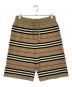 BURBERRY LONDON（バーバリーロンドン）の古着「Kenton Striped Knit Shorts/ニットショーツ」｜ベージュ