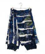 GROUND Yグラウンドワイ）の古着「総柄ハーフパンツ」｜ブルー