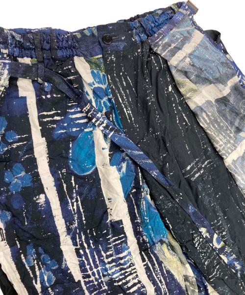 GROUND Y（グラウンドワイ）GROUND Y (グラウンドワイ) 総柄ハーフパンツ ブルー サイズ:3の古着・服飾アイテム