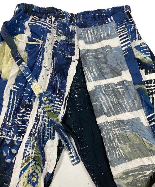GROUND Y（グラウンドワイ）GROUND Y (グラウンドワイ) 総柄ハーフパンツ ブルー サイズ:3の古着・服飾アイテム