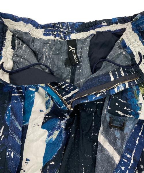 GROUND Y（グラウンドワイ）GROUND Y (グラウンドワイ) 総柄ハーフパンツ ブルー サイズ:3の古着・服飾アイテム