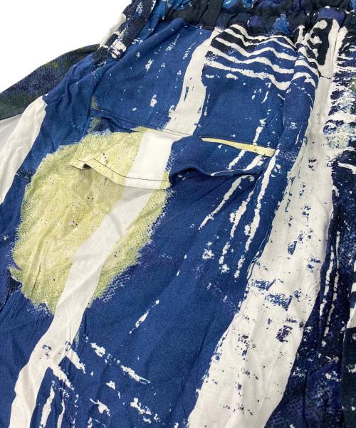 GROUND Y（グラウンドワイ）GROUND Y (グラウンドワイ) 総柄ハーフパンツ ブルー サイズ:3の古着・服飾アイテム