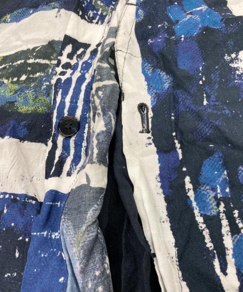 GROUND Y（グラウンドワイ）GROUND Y (グラウンドワイ) 総柄ハーフパンツ ブルー サイズ:3の古着・服飾アイテム