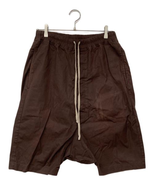 RICK OWENS（リックオウエンス）RICK OWENS (リックオウエンス) ドローストリングサルエルハーフパンツ ブラウン サイズ:48の古着・服飾アイテム
