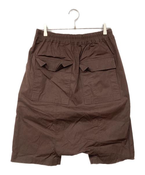RICK OWENS（リックオウエンス）RICK OWENS (リックオウエンス) ドローストリングサルエルハーフパンツ ブラウン サイズ:48の古着・服飾アイテム