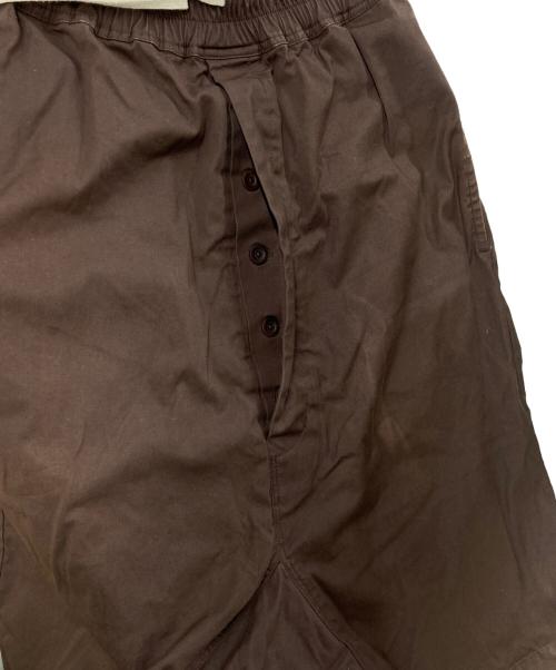 RICK OWENS（リックオウエンス）RICK OWENS (リックオウエンス) ドローストリングサルエルハーフパンツ ブラウン サイズ:48の古着・服飾アイテム