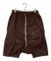 RICK OWENS（リックオウエンス）の古着「ドローストリングサルエルハーフパンツ」｜ブラウン
