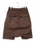 RICK OWENS (リックオウエンス) ドローストリングサルエルハーフパンツ ブラウン サイズ:48：25000円