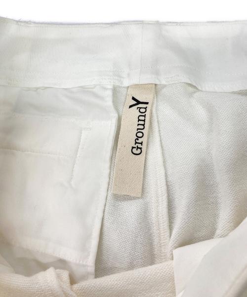 GROUND Y（グラウンドワイ）GROUND Y (グラウンドワイ) ラップサルエルパンツ ホワイト サイズ:3の古着・服飾アイテム