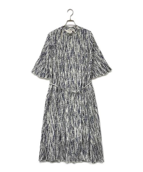 anuans（アニュアンス）anuans (アニュアンス) アブストラクトドットパターンワンピース ホワイト サイズ:Fの古着・服飾アイテム