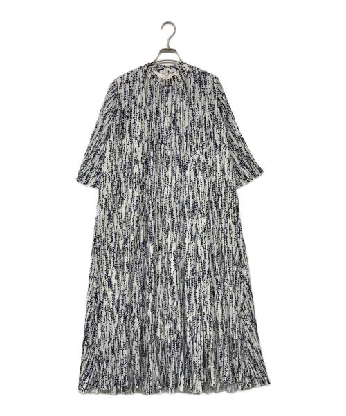 anuans（アニュアンス）anuans (アニュアンス) アブストラクトドットパターンワンピース ホワイト サイズ:Fの古着・服飾アイテム