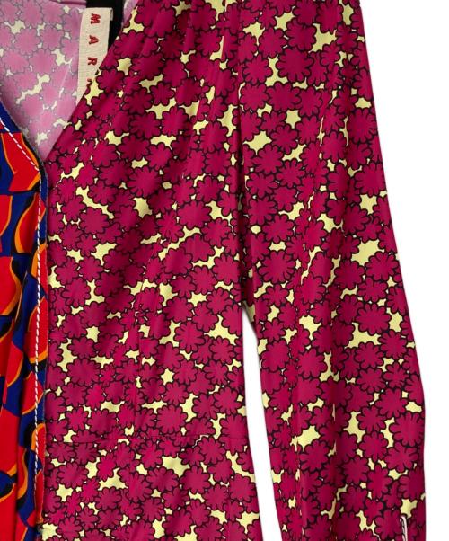 MARNI（マルニ）MARNI (マルニ) スイッチングアシンメトリーブラウス ピンク×ネイビー サイズ:42 未使用品の古着・服飾アイテム