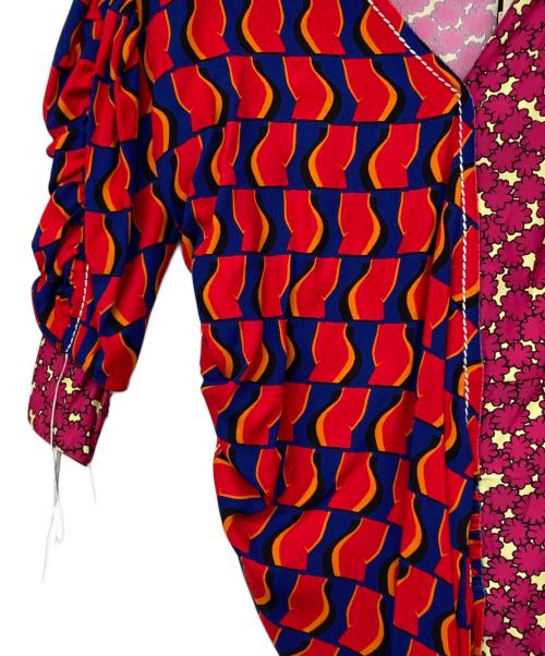 MARNI（マルニ）MARNI (マルニ) スイッチングアシンメトリーブラウス ピンク×ネイビー サイズ:42 未使用品の古着・服飾アイテム