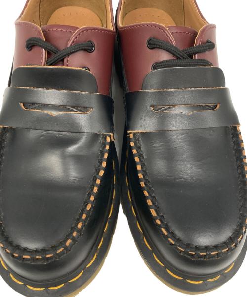 Dr.Martens（ドクターマーチン）Dr.Martens (ドクターマーチン) MM6 Maison Margiela (エムエムシックス メゾンマルジェラ) 1461PENT/コラボシューズ ブラック×レッド サイズ:UK5 EU38の古着・服飾アイテム