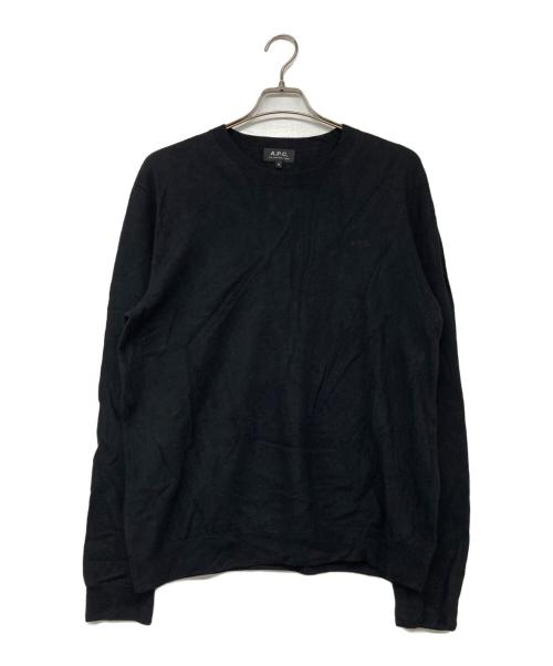 A.P.C.（アーペーセー）A.P.C. (アーペーセー) ロゴニット ブラック サイズ:Mの古着・服飾アイテム