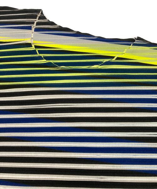 ISSEY MIYAKE（イッセイミヤケ）ISSEY MIYAKE (イッセイミヤケ) 変形ボーダーワンピース ネイビー×イエロー サイズ:2の古着・服飾アイテム