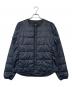 DESCENTE（デサント）の古着「ノーカラーダウンジャケット」｜ネイビー