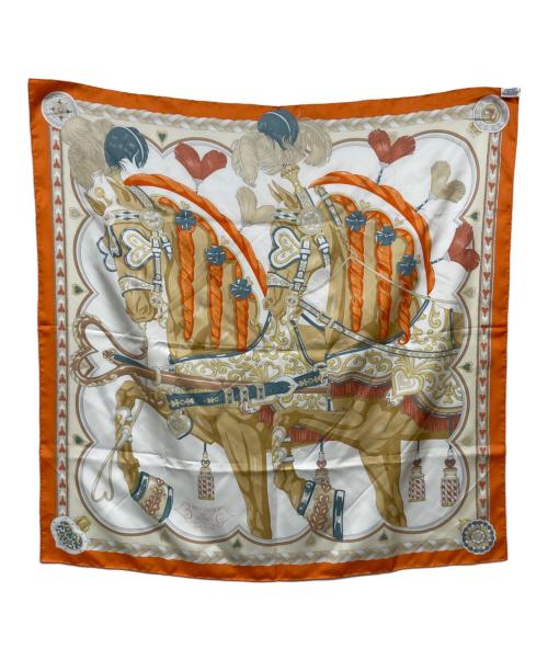 HERMES（エルメス）HERMES (エルメス) カレ90 オレンジの古着・服飾アイテム