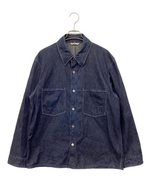 AURALEE（オーラリー）AURALEE (オーラリー) HARD TWIST LIGHT DENIM SHIRTS BLOUSON/ハードツイストライトデニムシャツブルゾン インディゴ サイズ:3の古着・服飾アイテム