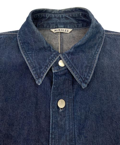 AURALEE（オーラリー）AURALEE (オーラリー) HARD TWIST LIGHT DENIM SHIRTS BLOUSON/ハードツイストライトデニムシャツブルゾン インディゴ サイズ:3の古着・服飾アイテム