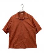 AURALEEオーラリー）の古着「SELVEDGE WEATHER CLOTH HALF SLEEVED SHIRTS」｜ブラウン