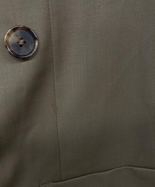 CARUSO（カルーゾ）CARUSO (カルーゾ) バタフライ ストレッチウールギャバジンソリッド4Bダブルジャケット ブラウン サイズ:50Rの古着・服飾アイテム