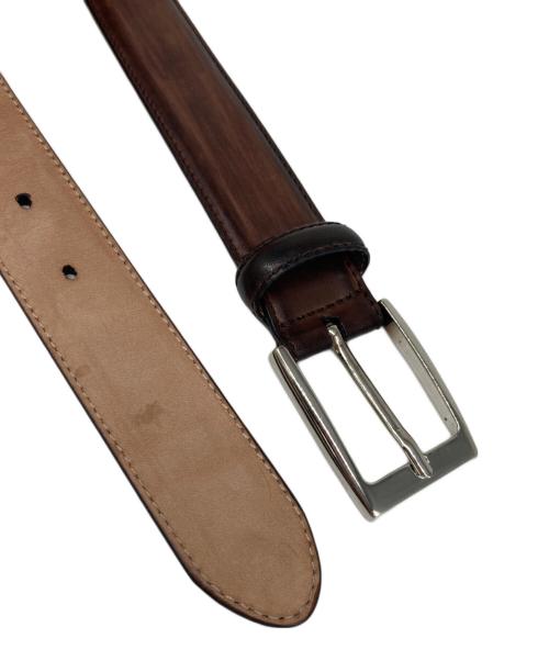 MAGNANNI（マグナーニ）MAGNANNI (マグナーニ) レザーベルト ブラウン サイズ:38の古着・服飾アイテム