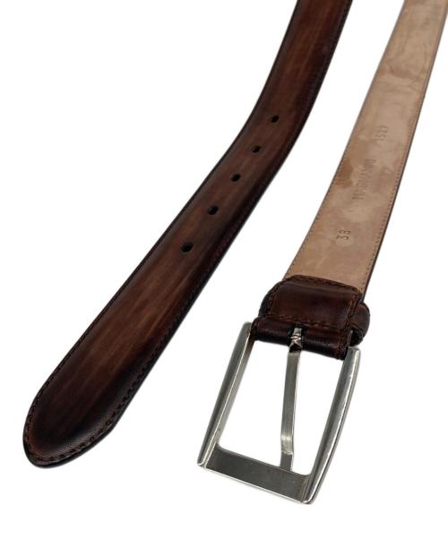 MAGNANNI（マグナーニ）MAGNANNI (マグナーニ) レザーベルト ブラウン サイズ:38の古着・服飾アイテム