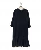LANVIN COLLECTIONランバンコレクション）の古着「フレアスリーブワンピース」｜ブラック