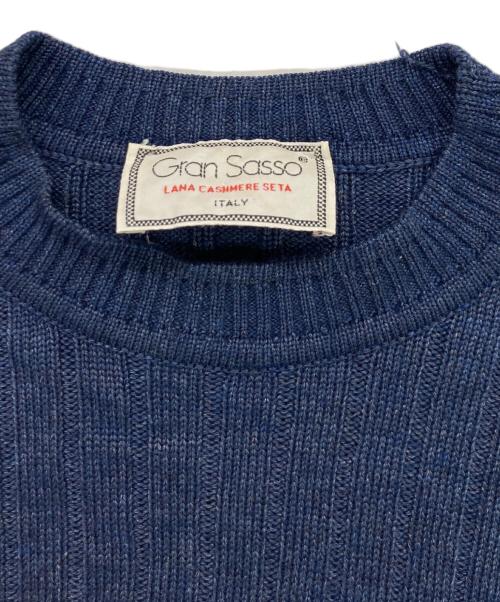 GRAN SASSO（グランサッソ）GRAN SASSO (グランサッソ) ウールカシミヤシルクニット ネイビー サイズ:xsの古着・服飾アイテム