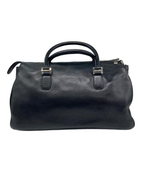 HIROFU（ヒロフ）HIROFU (ヒロフ) 2WAYレザーボストンバッグ ブラックの古着・服飾アイテム