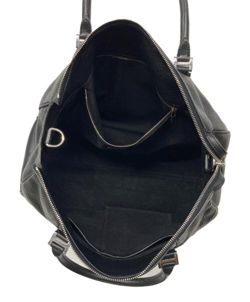 HIROFU（ヒロフ）HIROFU (ヒロフ) 2WAYレザーボストンバッグ ブラックの古着・服飾アイテム