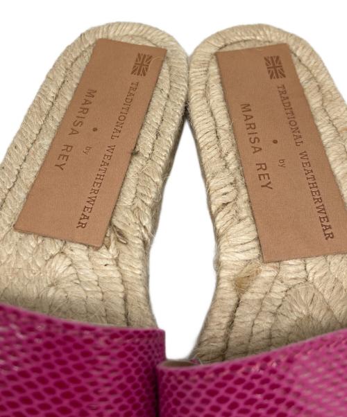 Traditional Weatherwear（トラディショナルウェザーウェア）Traditional Weatherwear (トラディショナルウェザーウェア) marisa rey (マリサ レイ) ジュートサンダル ピンク サイズ:36の古着・服飾アイテム