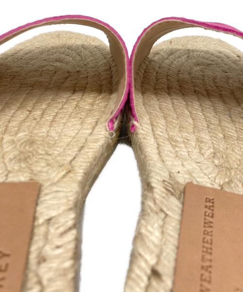 Traditional Weatherwear（トラディショナルウェザーウェア）Traditional Weatherwear (トラディショナルウェザーウェア) marisa rey (マリサ レイ) ジュートサンダル ピンク サイズ:36の古着・服飾アイテム