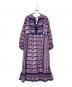 ne quittez pas (ヌキテパ) ETHNIC PRINT FRILLED DRESS/エスニックプリントフィールドドレス パープル サイズ:記載なし：7000円