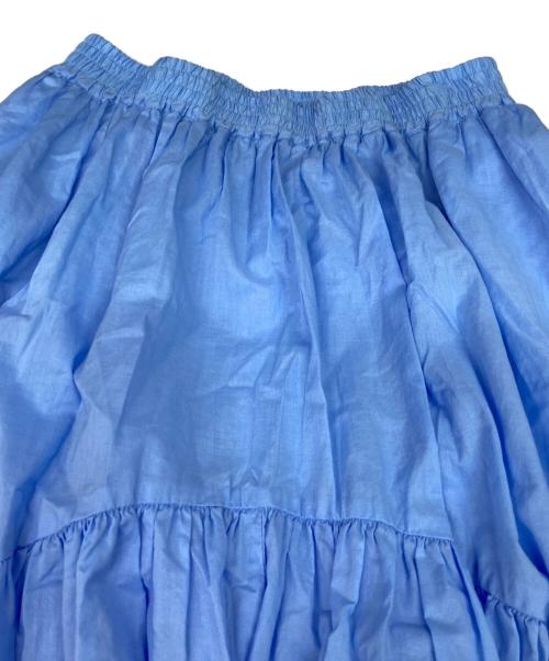 THREE DOTS（スリードッツ）THREE DOTS (スリードッツ) tiered skirt/ティアードスカート ブルー サイズ:SMALLの古着・服飾アイテム
