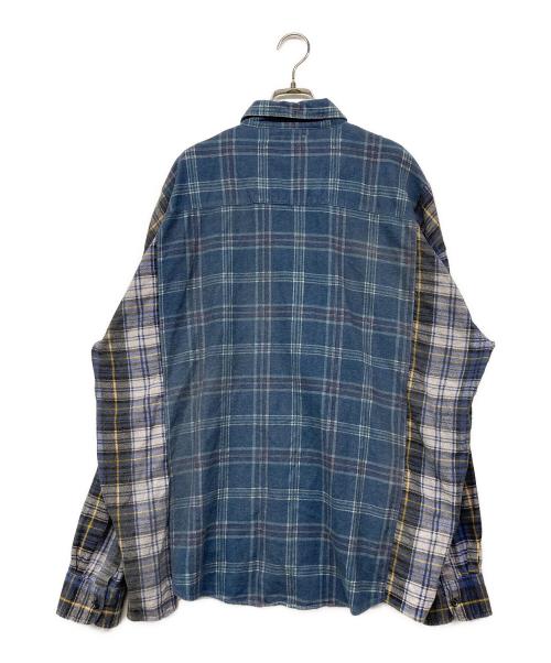 Rebuild by Needles（リビルドバイニードルス）Rebuild by Needles (リビルドバイニードルス) 再構築シャツ ブルー サイズ:記載なしの古着・服飾アイテム