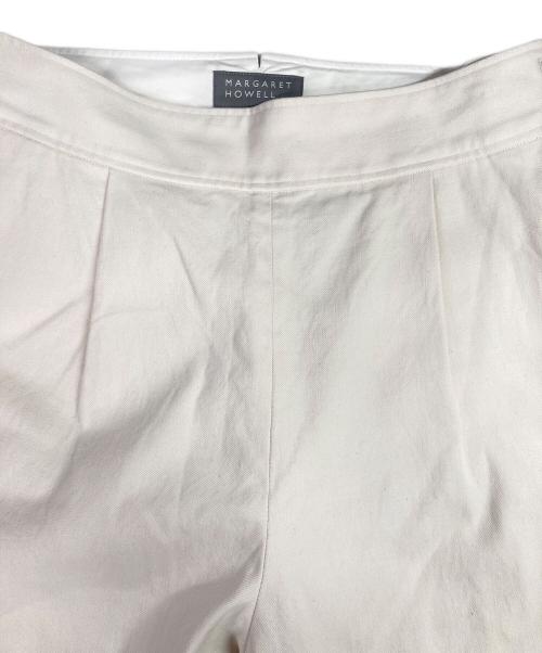 MARGARET HOWELL（マーガレットハウエル）MARGARET HOWELL (マーガレットハウエル) WASHED COTTON TWILL/ワイドパンツ ホワイト サイズ:2の古着・服飾アイテム