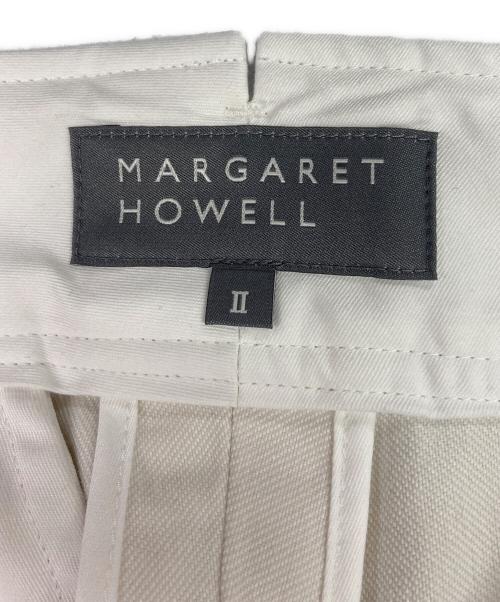MARGARET HOWELL（マーガレットハウエル）MARGARET HOWELL (マーガレットハウエル) WASHED COTTON TWILL/ワイドパンツ ホワイト サイズ:2の古着・服飾アイテム