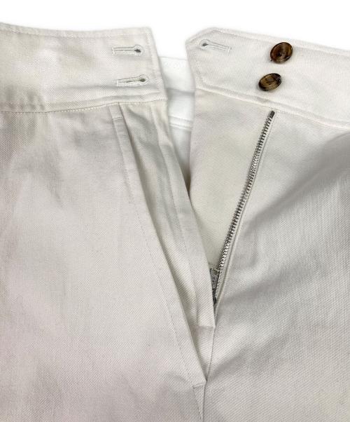 MARGARET HOWELL（マーガレットハウエル）MARGARET HOWELL (マーガレットハウエル) WASHED COTTON TWILL/ワイドパンツ ホワイト サイズ:2の古着・服飾アイテム