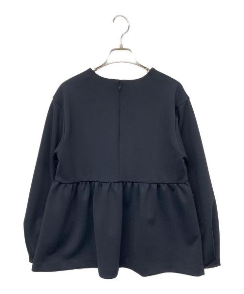 UNITED ARROWS TOKYO（ユナイテッドアローズトウキョウ）UNITED ARROWS TOKYO (ユナイテッドアローズトウキョウ) SPONGY パールモチーフ ブラウス ネイビー サイズ:36の古着・服飾アイテム