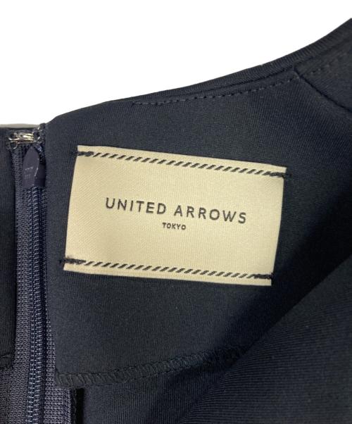 UNITED ARROWS TOKYO（ユナイテッドアローズトウキョウ）UNITED ARROWS TOKYO (ユナイテッドアローズトウキョウ) SPONGY パールモチーフ ブラウス ネイビー サイズ:36の古着・服飾アイテム