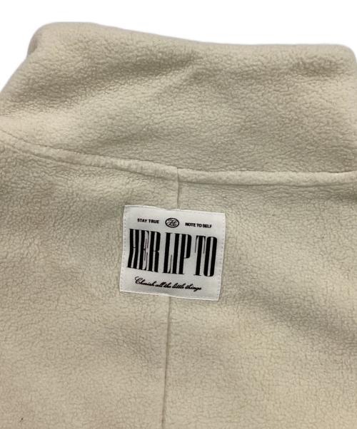 HER LIP TO（ハーリップトゥ）HER LIP TO (ハーリップトゥ) Flight Mode Half Zip Fleece Pullover アイボリー サイズ:Fの古着・服飾アイテム